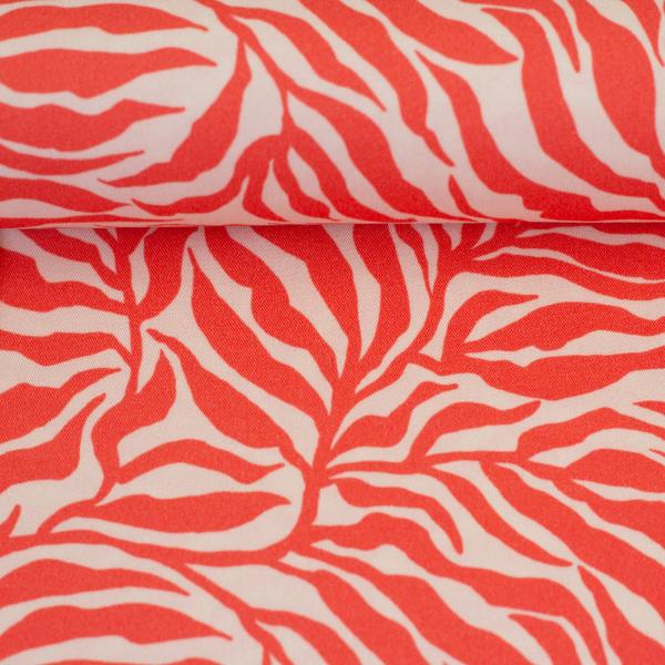Viskose Zebra Jungle Lachs von Swafing by Bienvenido